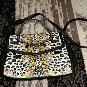 JustFab Floral and Animal Print Women's Bag
